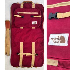 Vintage The North Face Brown Label Garment Bag RARE Burgundy/Tan Great Condition